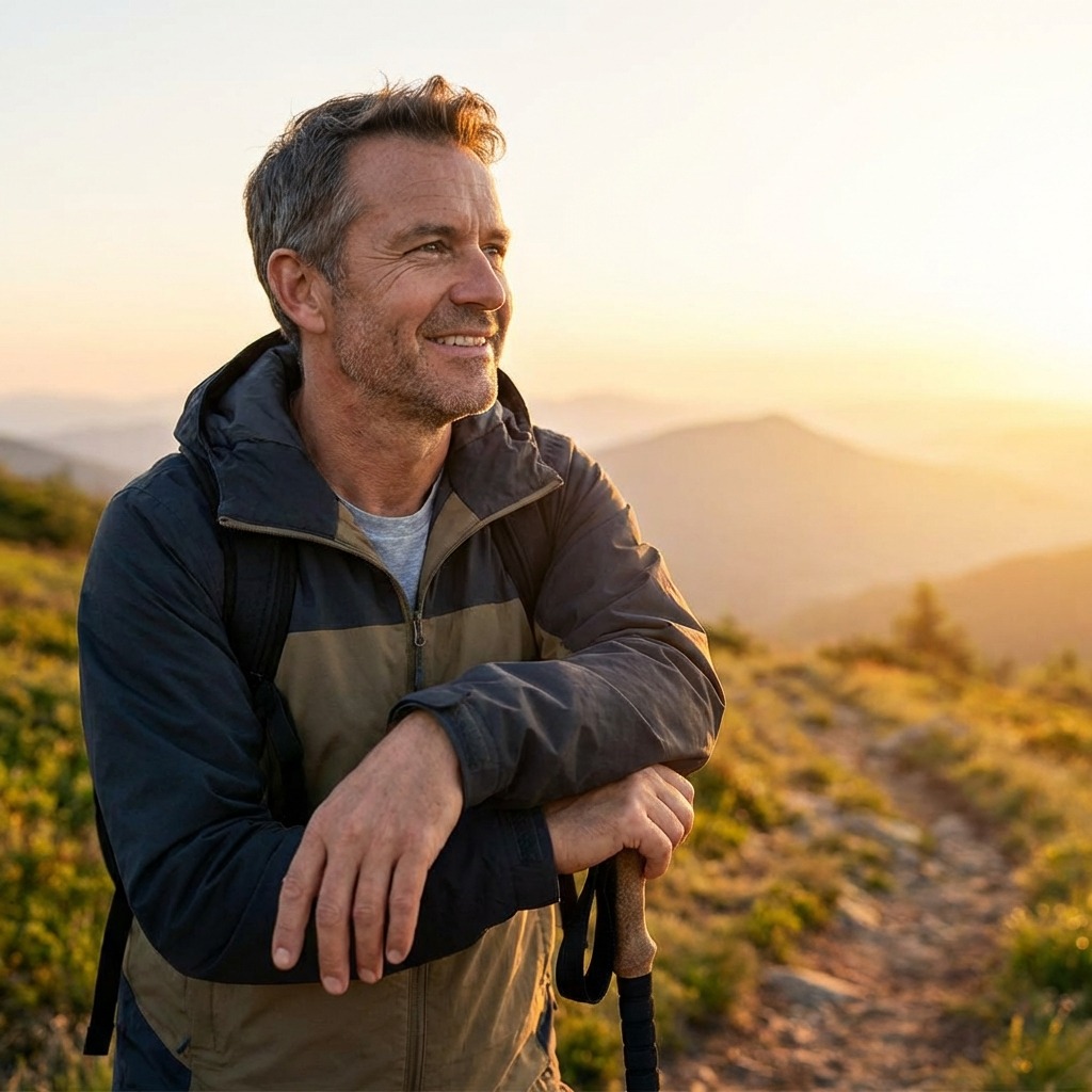 Man feeling more like himself again outdoors