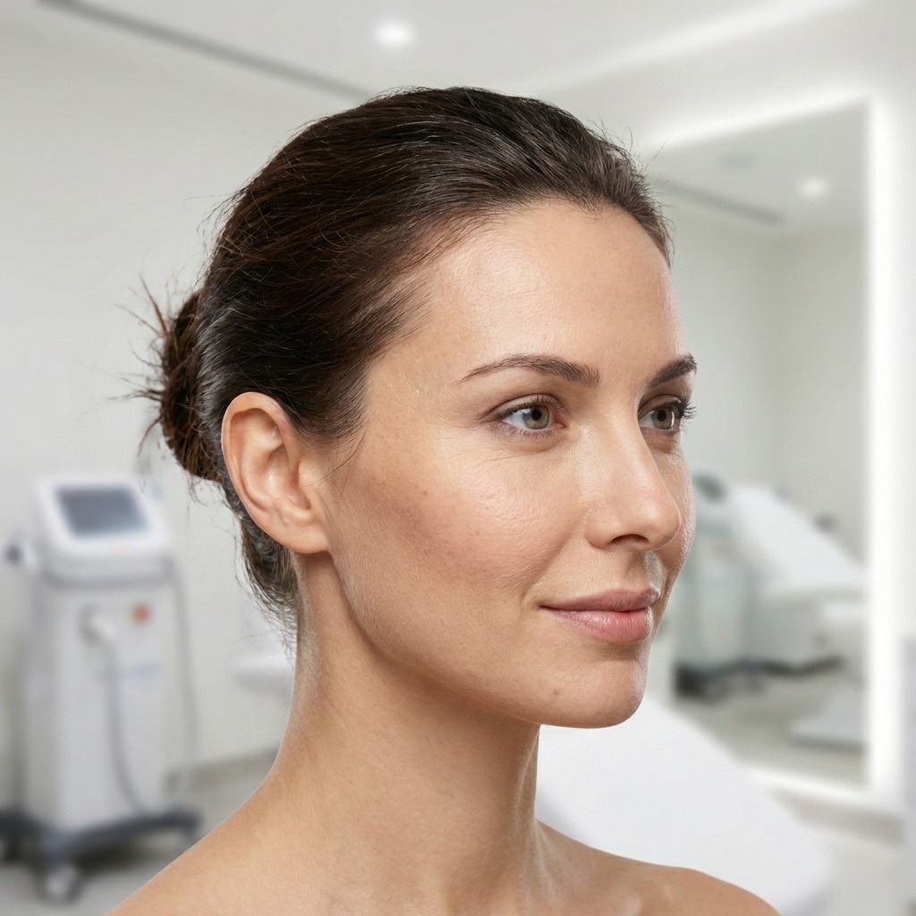 Profile showing facial proportion and definition